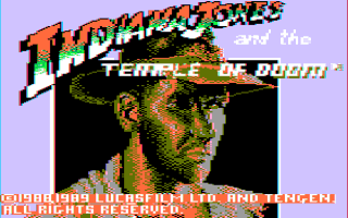 Indiana Jones And The Temple of Doom Title Screen